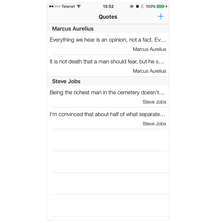 Add Sections to Table View With NSFetchedResultsController and Swift