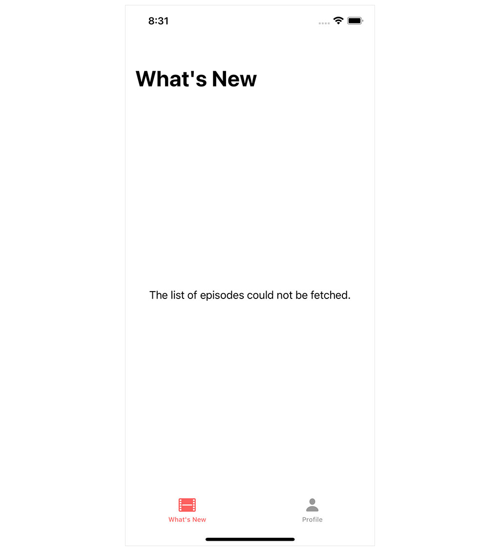 Displaying an Error Message