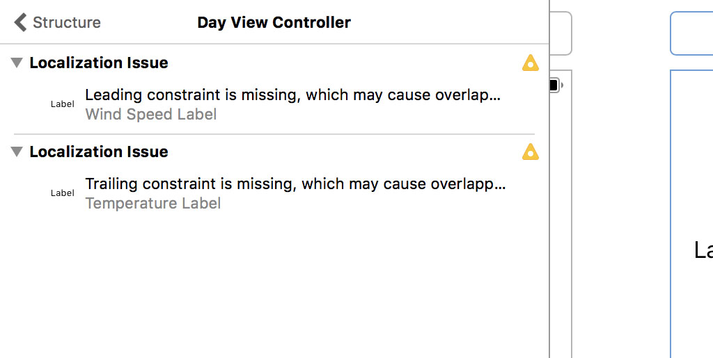 Resolving Layout Warnings