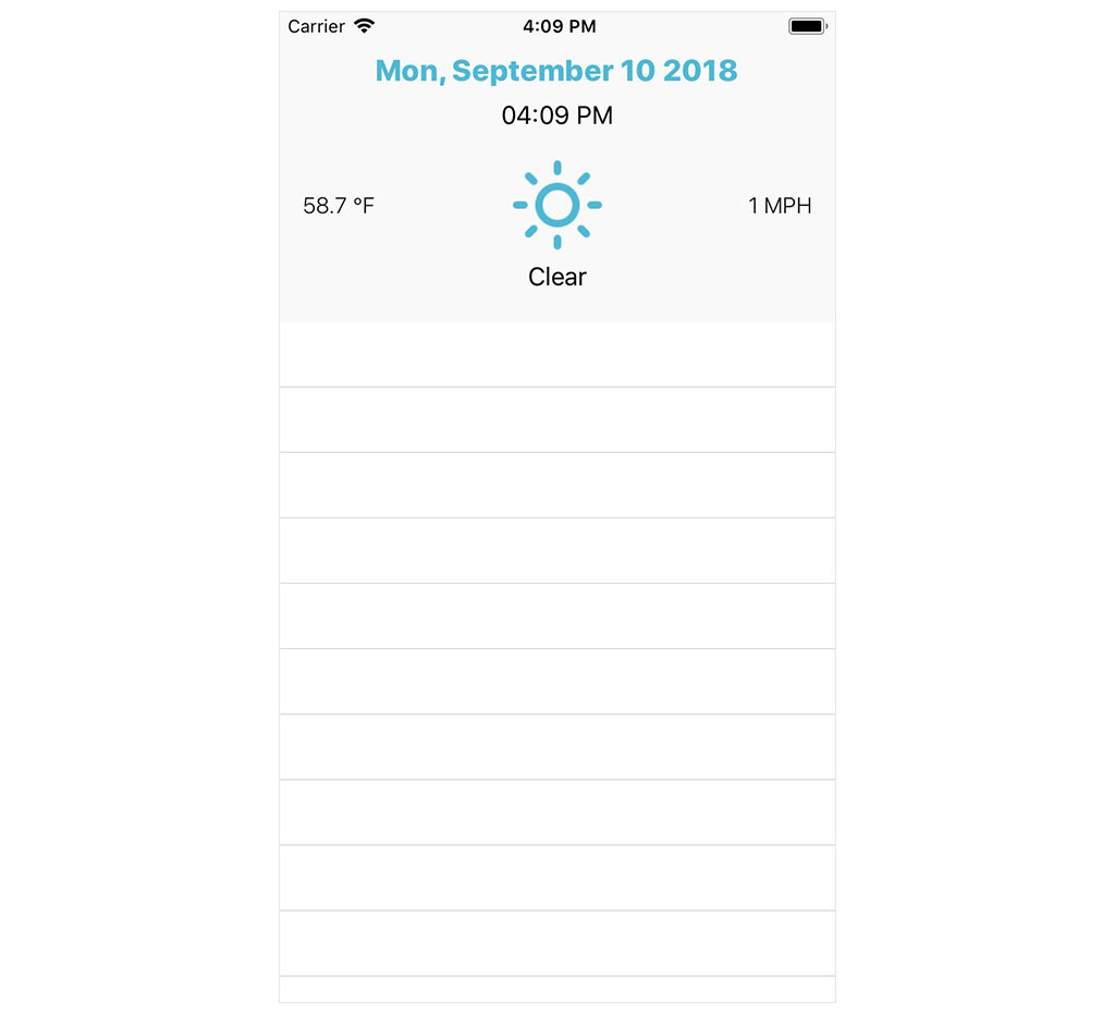 Populating the Week View Controller