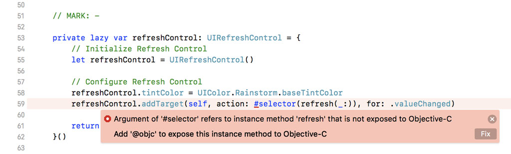 The compiler isn't satisfied yet.