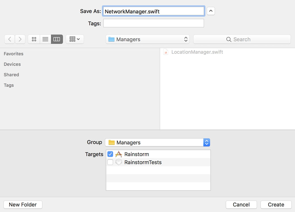 Creating the Network Manager Class