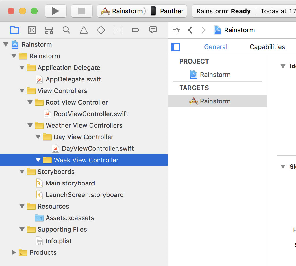 Creating Groups to Keep the Project Organized