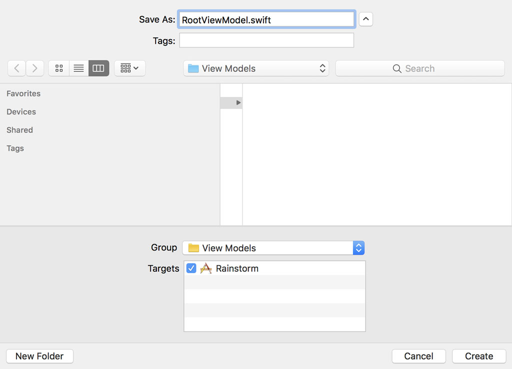 Creating the View Model