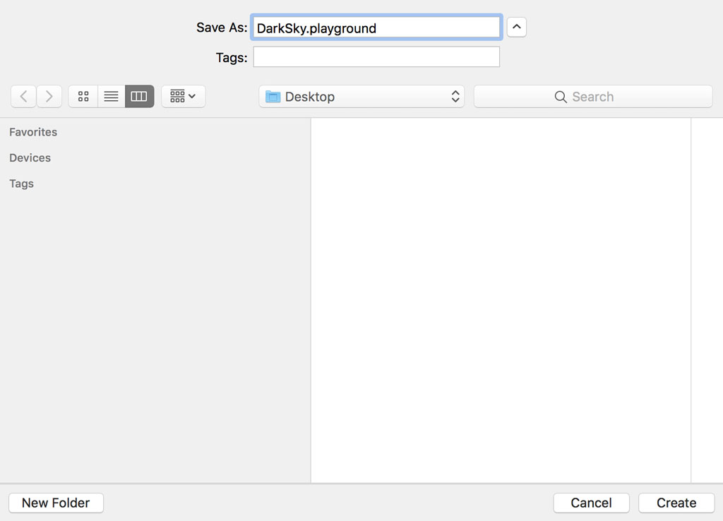 Creating a Playground in Xcode
