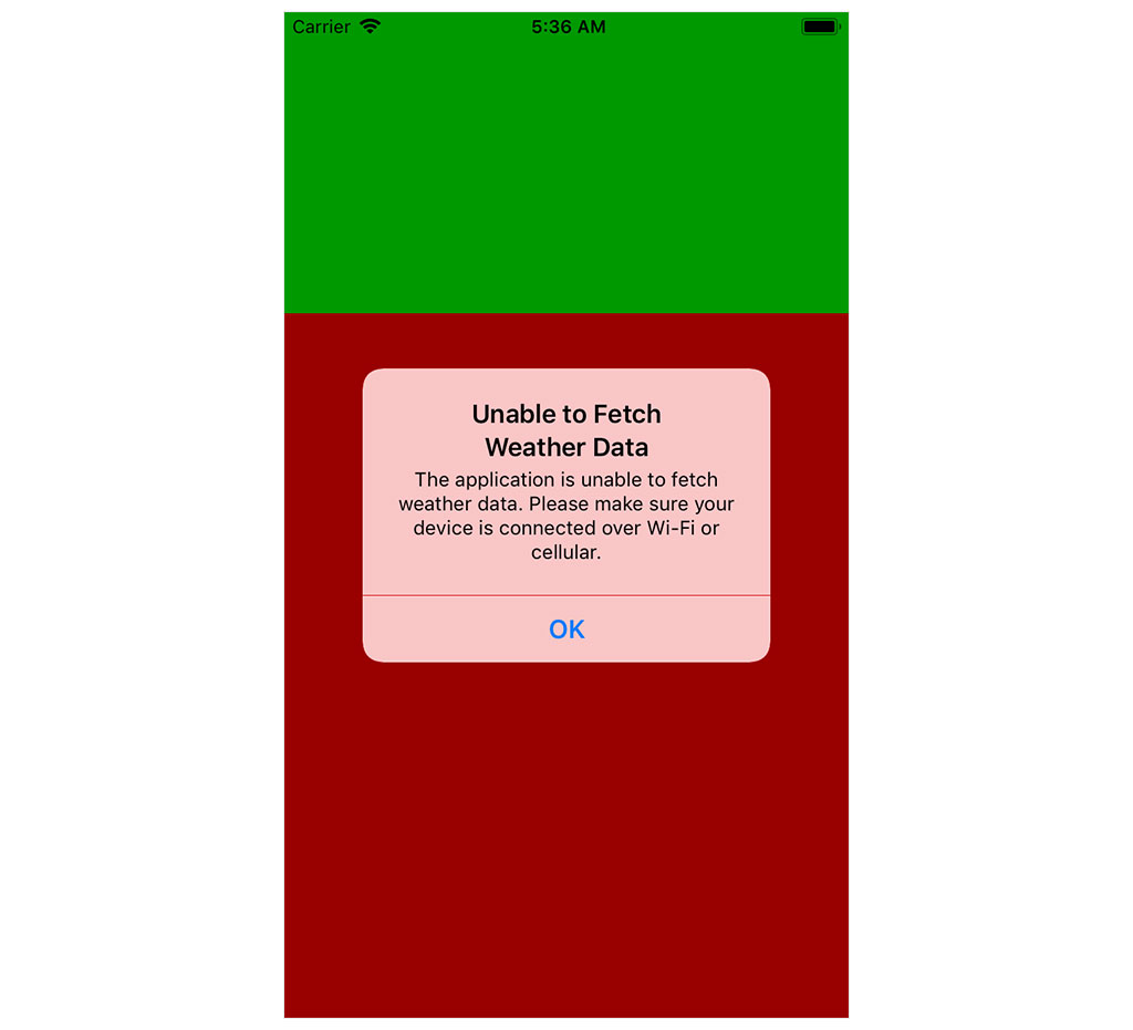 Notifying the User When Something Goes Wrong