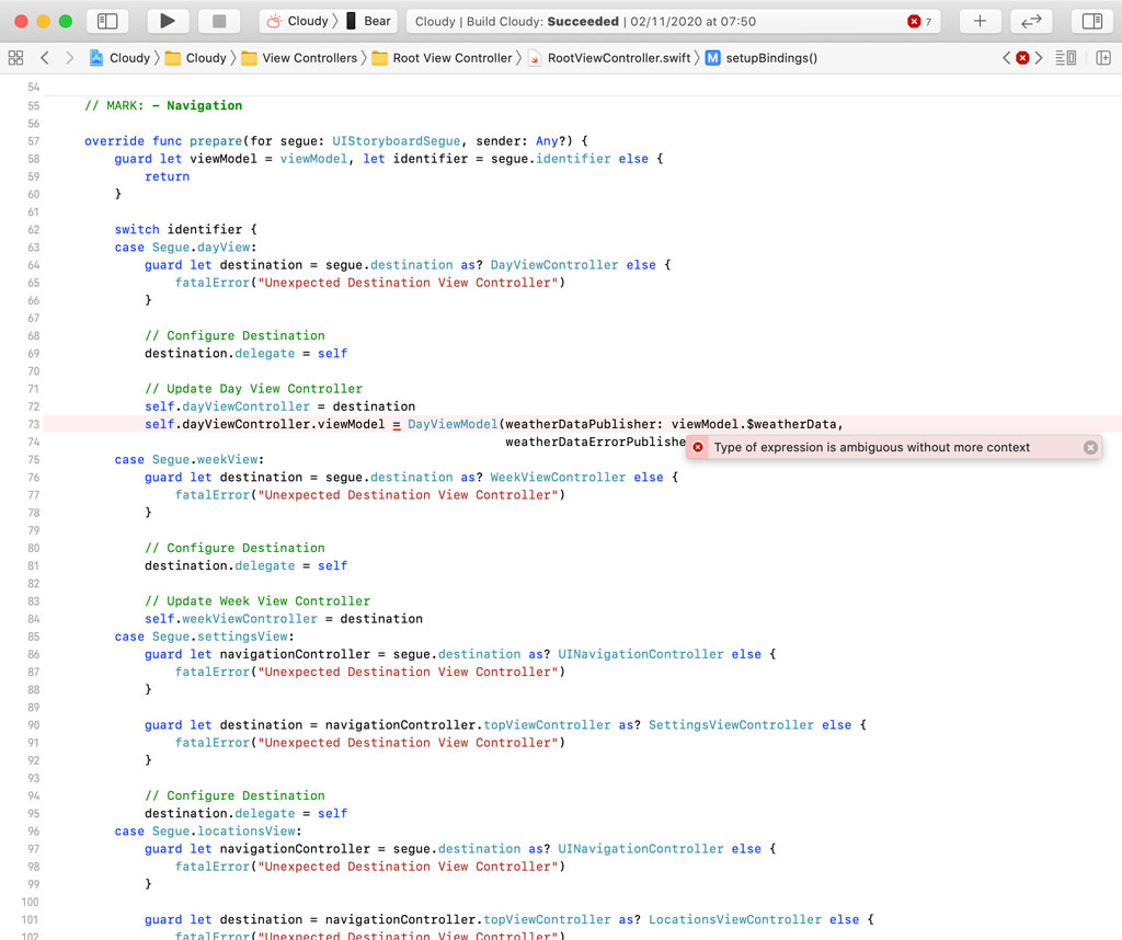 The compiler doesn't seem to agree with this solution.