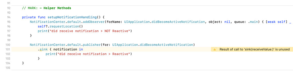 The compiler warned us something isn't quite right.