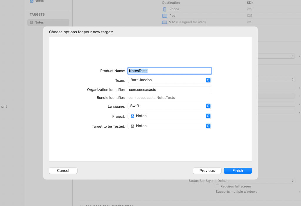 Configuring the Target