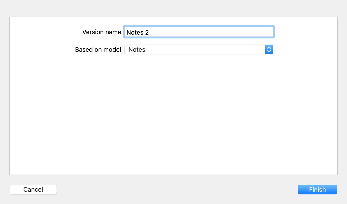 Adding a Data Model Version