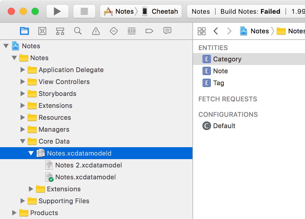 A List of Data Model Versions