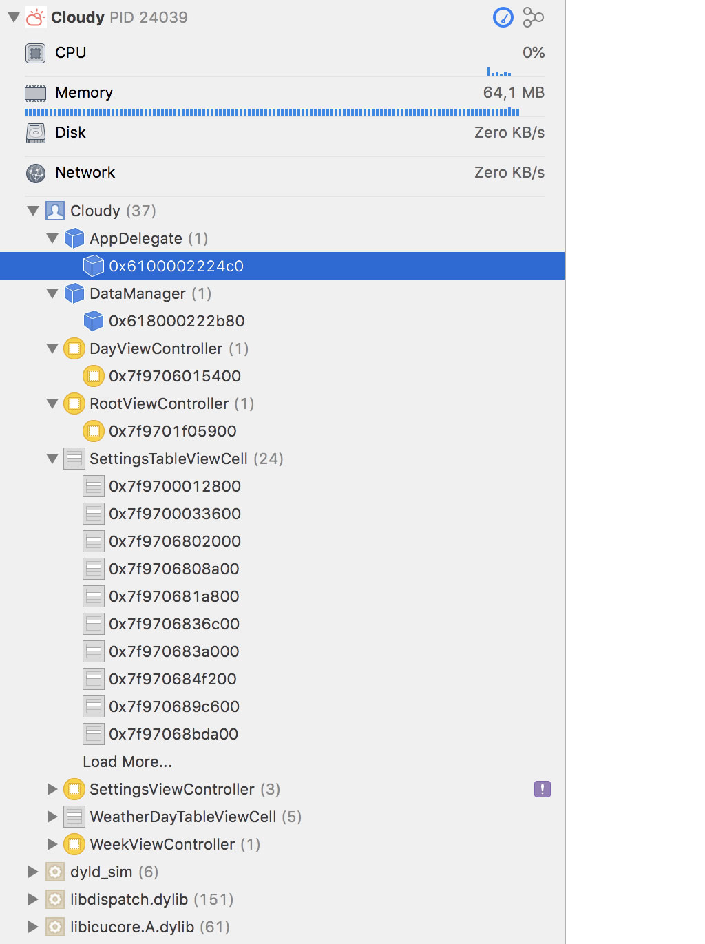 Runtime Issues in the Debug Navigator