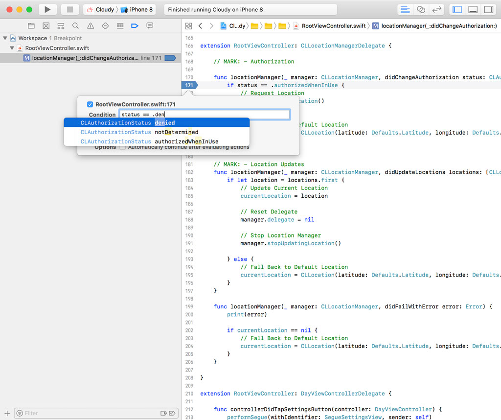 Defining a Condition for the Breakpoint