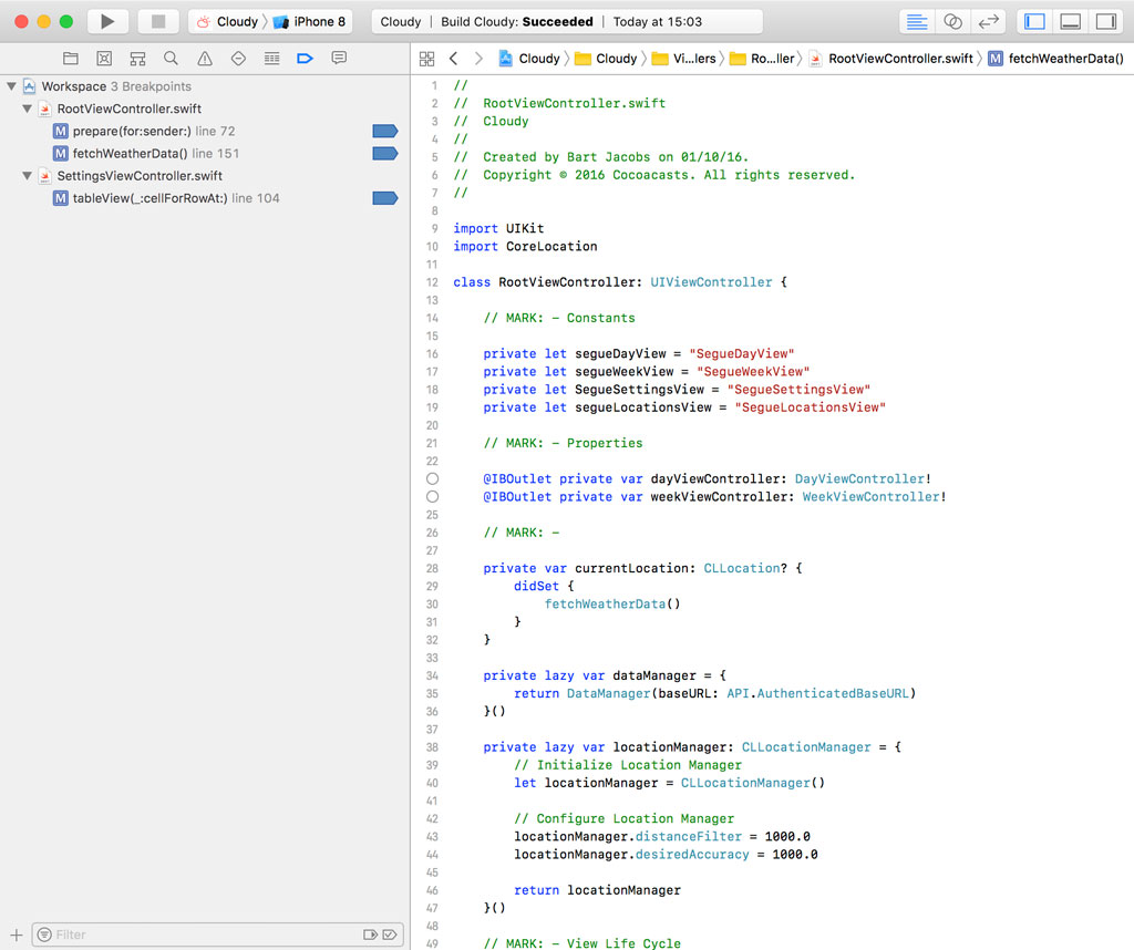 Managing Breakpoints With the Breakpoint Navigator