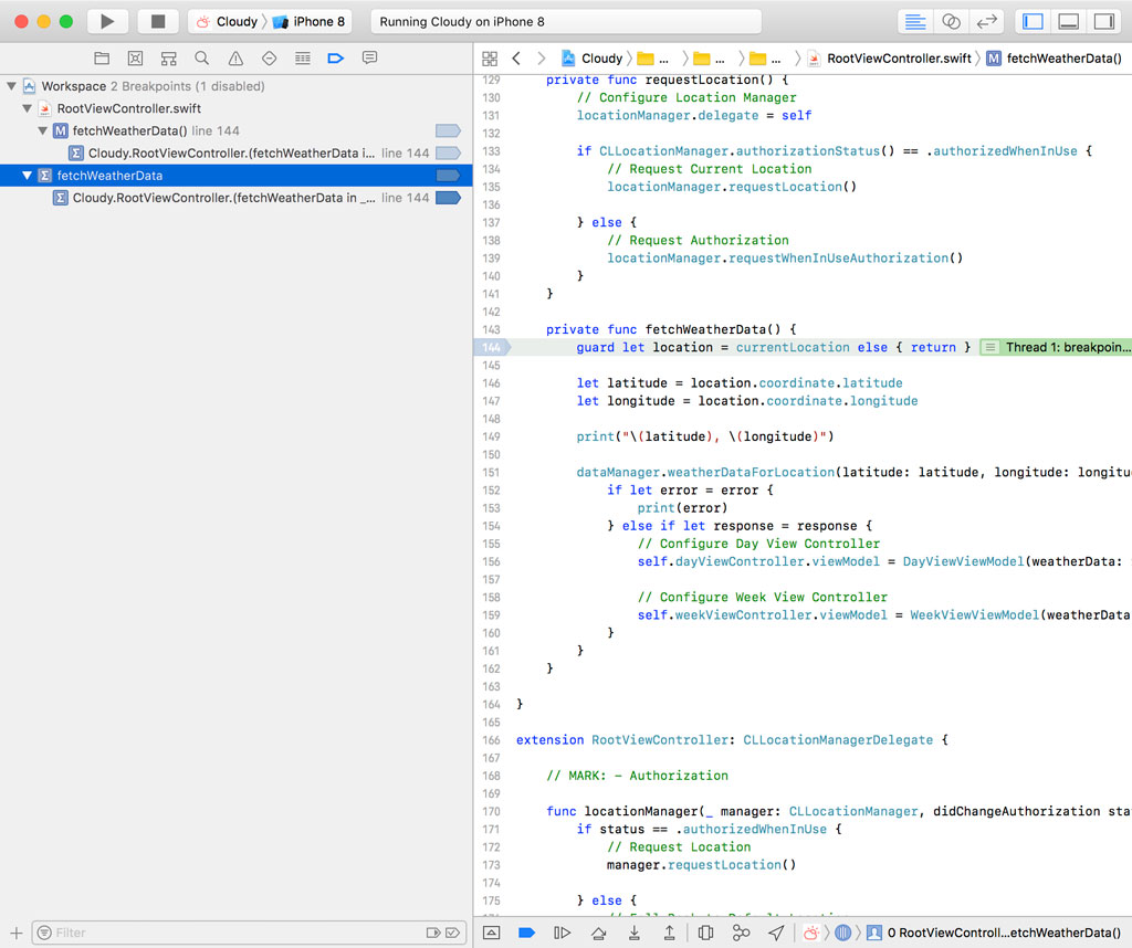 Adding a Symbolic Breakpoint