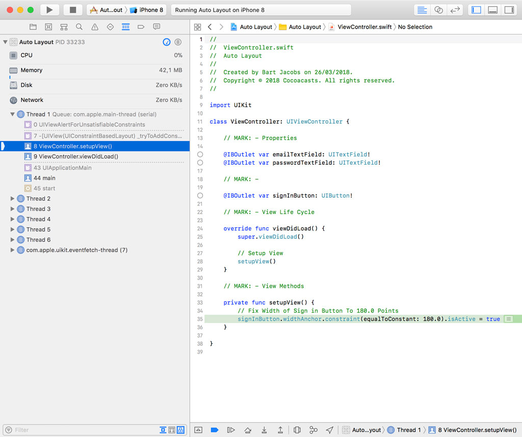 Adding a Symbolic Breakpoint
