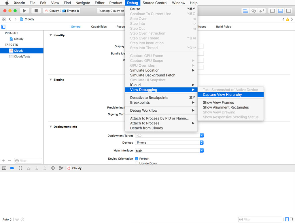Debug View Hierarchy