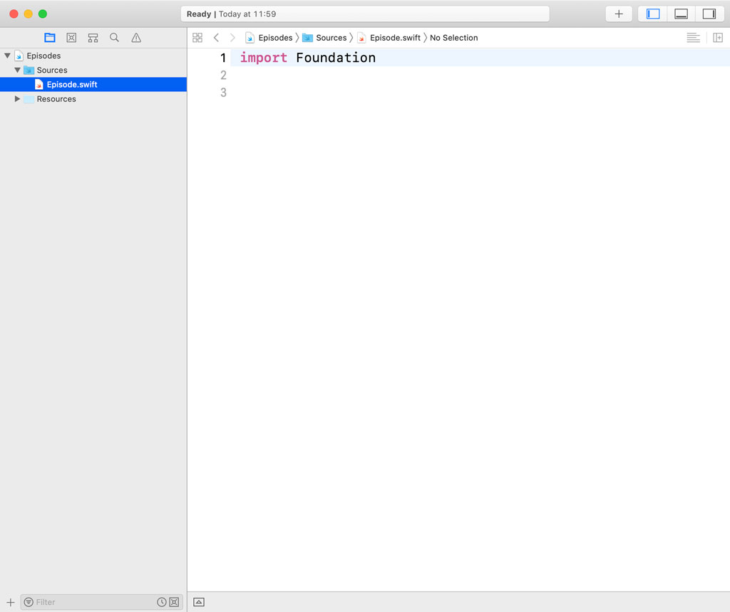 Creating Episode.swift