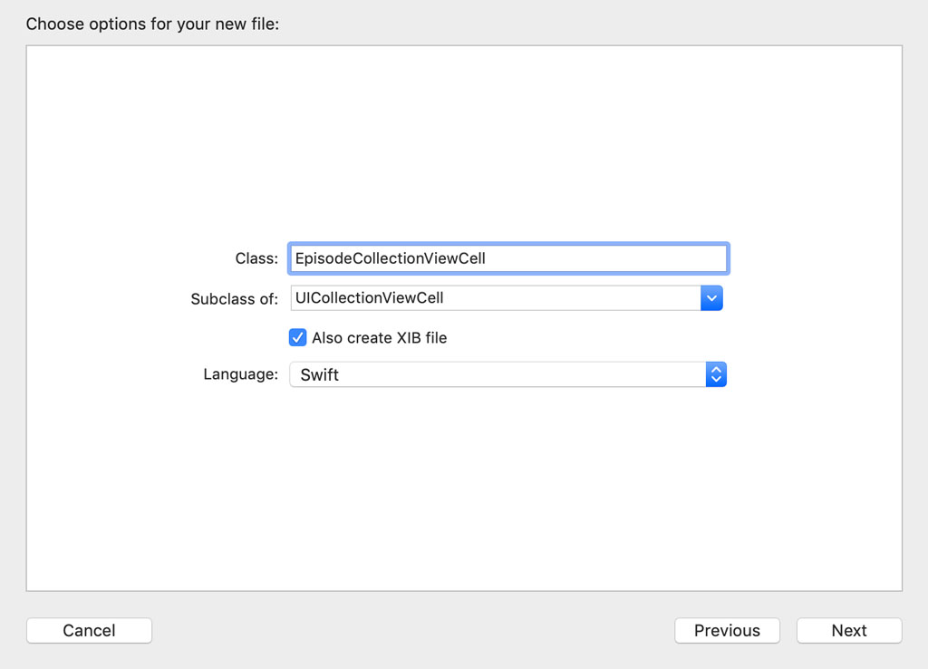Creating a UICollectionViewCell Subclass