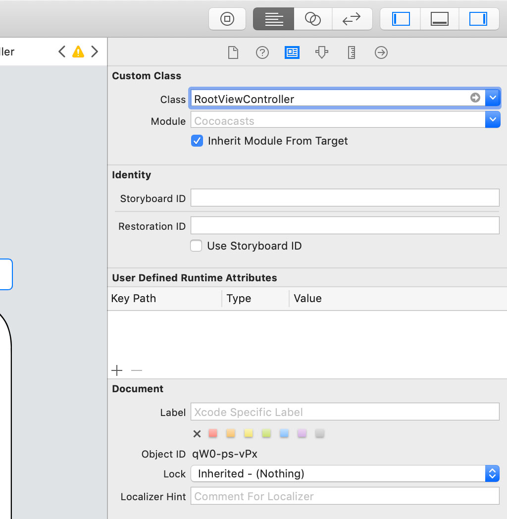 Creating a Root View Controller
