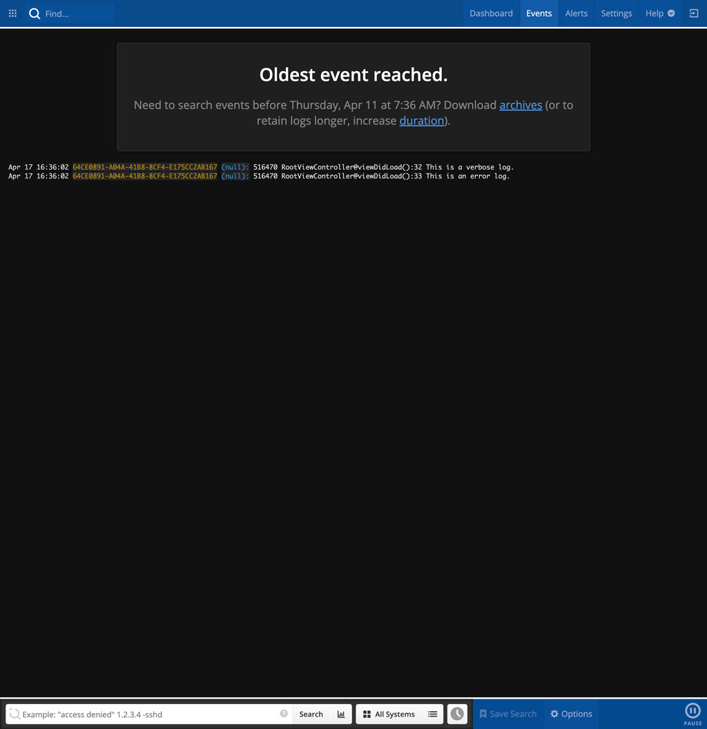 Configuring PaperTrail