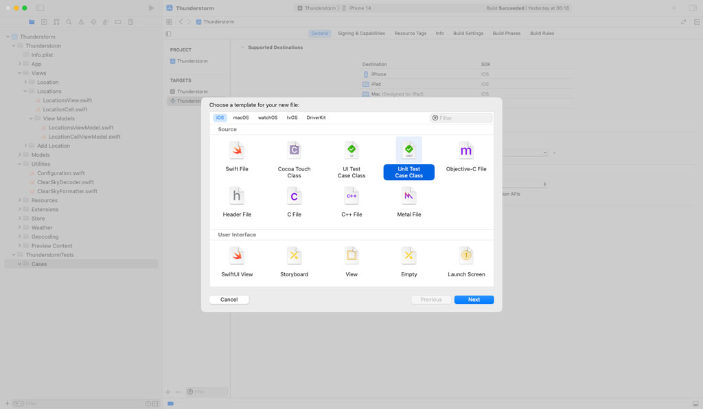 Add a Unit Test Case Class