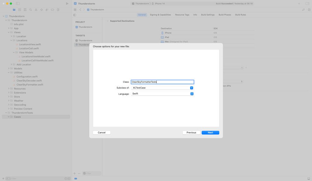 Add a Unit Test Case Class