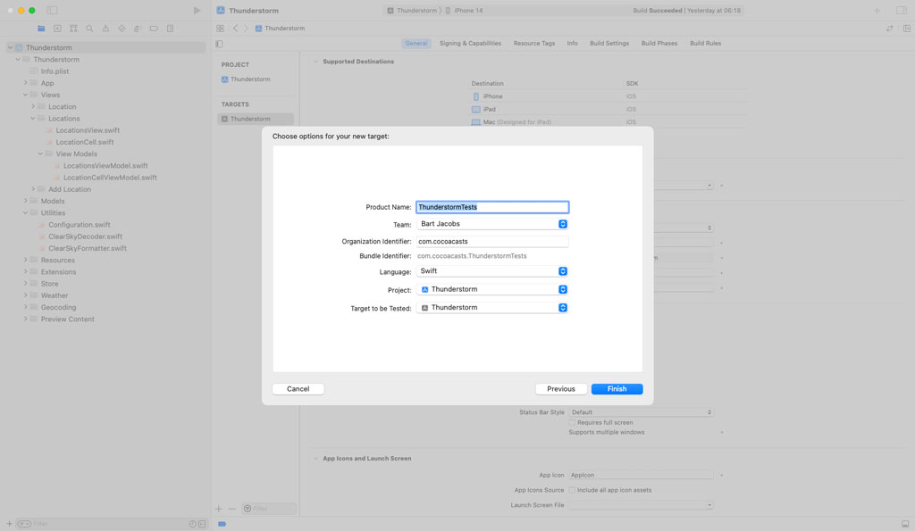 Adding a Unit Testing Bundle