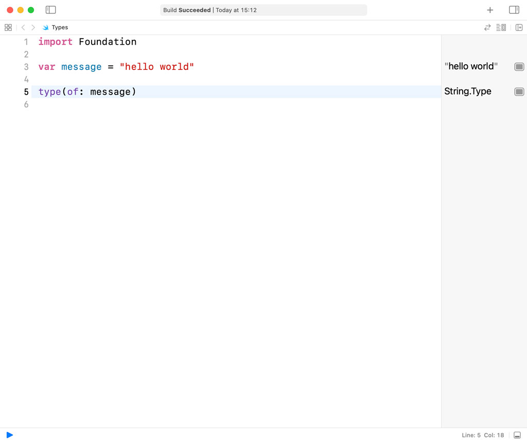 Swift is a type-safe language.