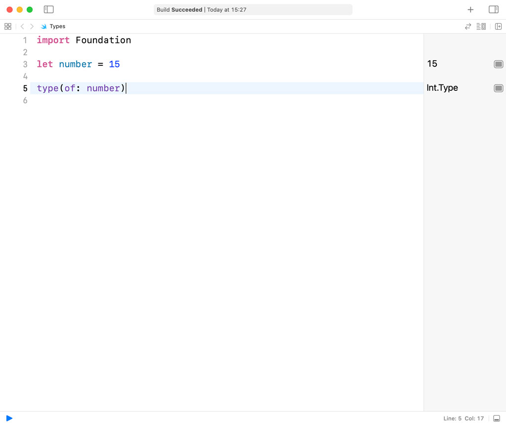 Swift is a type-safe language.