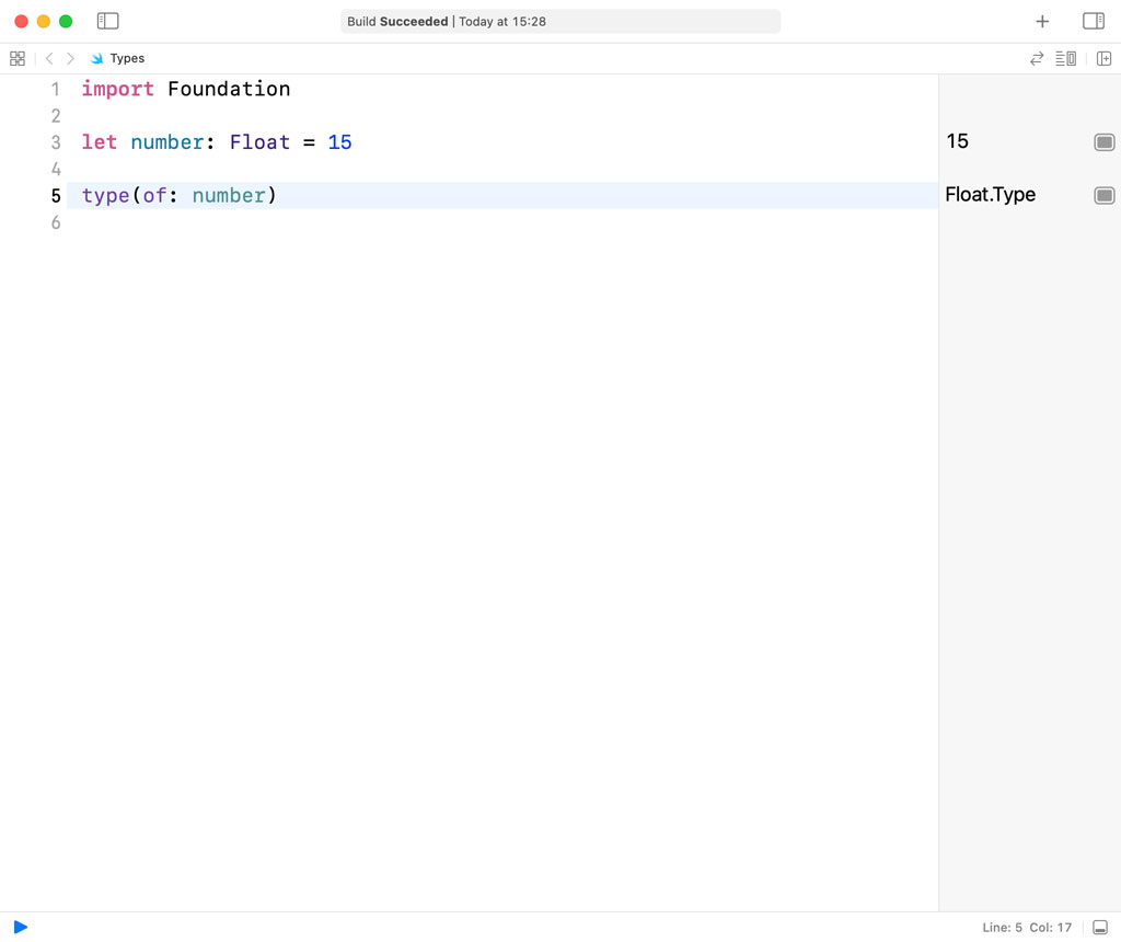 Swift is a type-safe language.