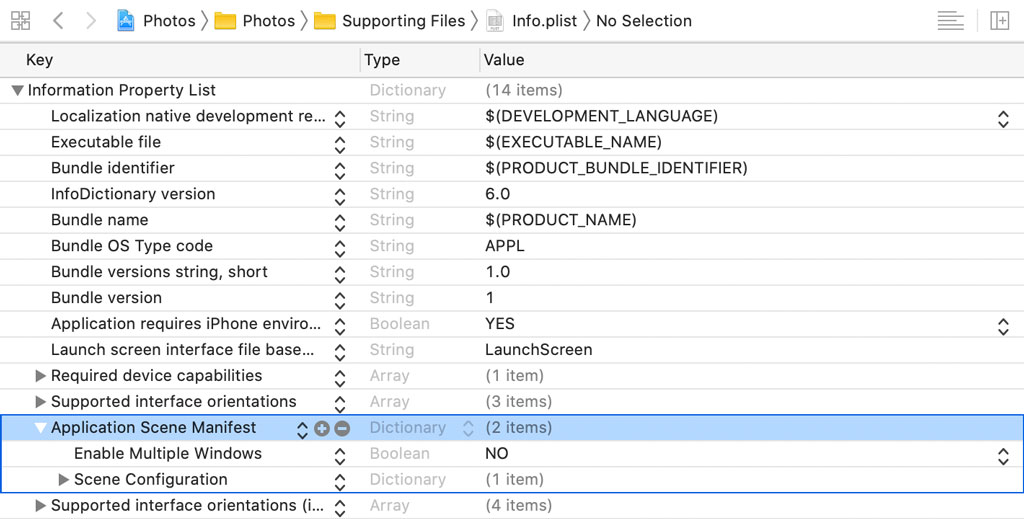 Updating the Target's Info.plist