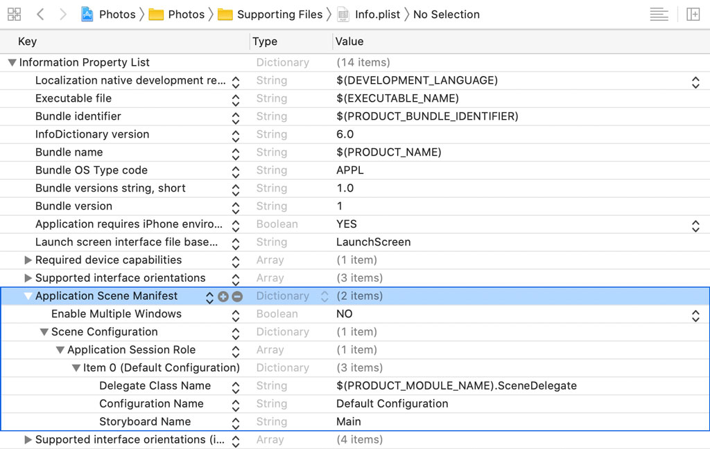 Updating the Target's Info.plist